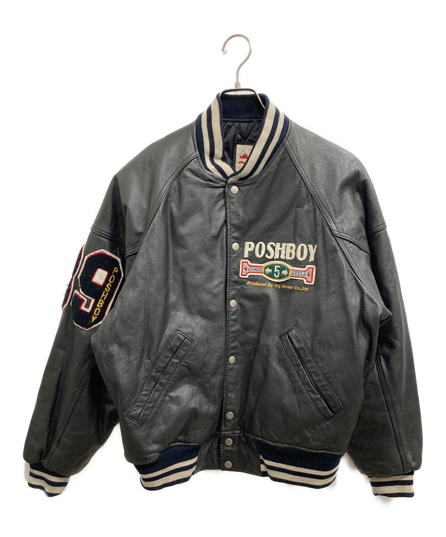 中古・古着通販】POSH BOY (ポッシュボーイ) カウレザースタジャン 中古・古着通販】POSH BOY (ポッシュボーイ) カウレザースタジャン
