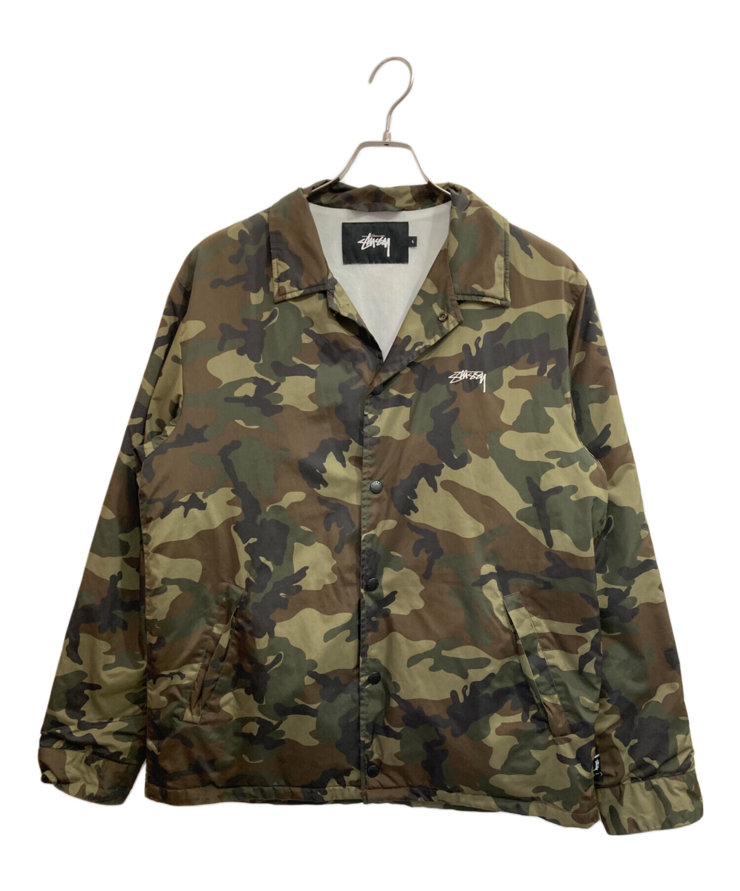 中古・古着通販】stussy (ステューシー) カモ柄コーチジャケット 中古・古着通販】stussy (ステューシー) カモ柄コーチジャケット