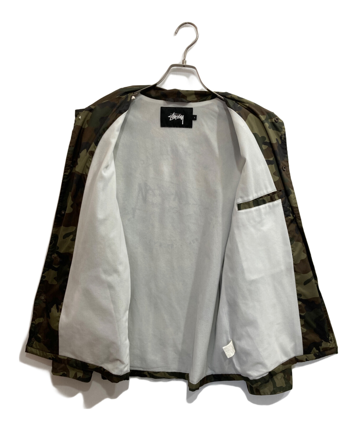 中古・古着通販】stussy (ステューシー) カモ柄コーチジャケット