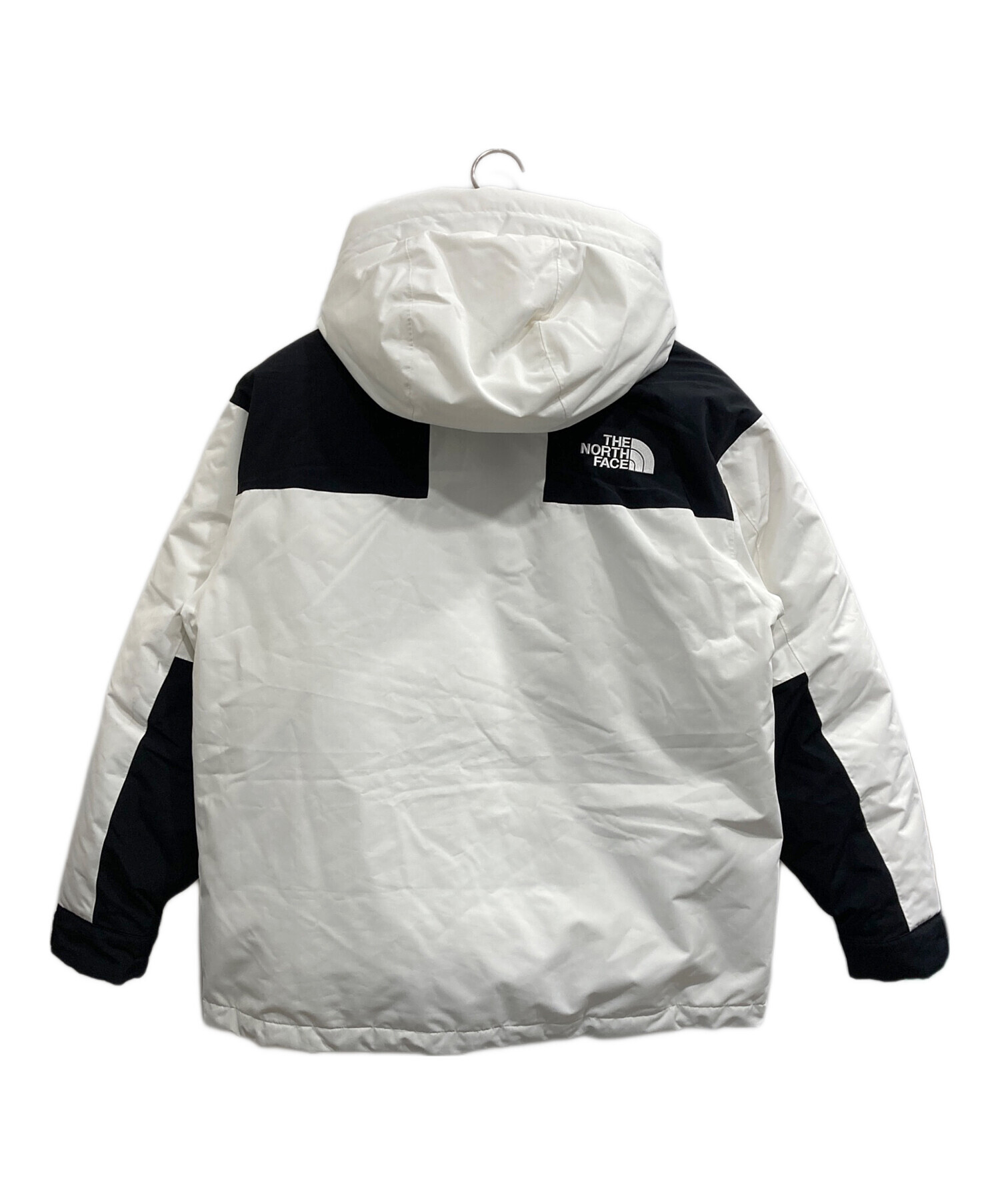 THE NORTH FACE ダウンジャケット S 白/黒 ストライプ柄 中古・古着通販】THE NORTH FACE (ザ ノース フェイス) マウンテン