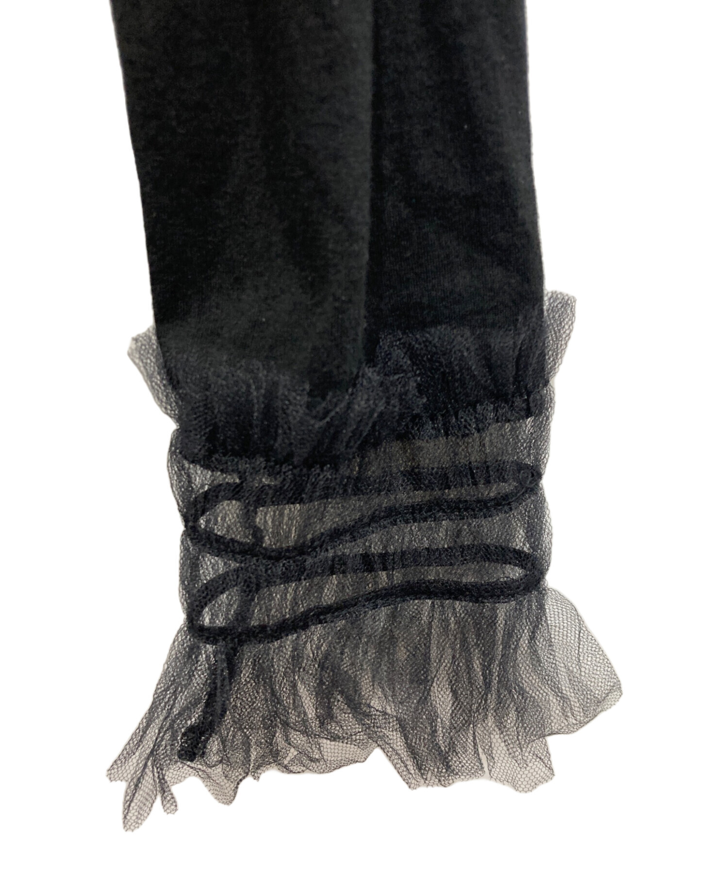 【未使用】LIMI feuリミフゥ ストリングスリーブジャージートップ 中古・古着通販】LIMI feu (リミフゥ) RUFFLED CUFF T ブラック サイズ