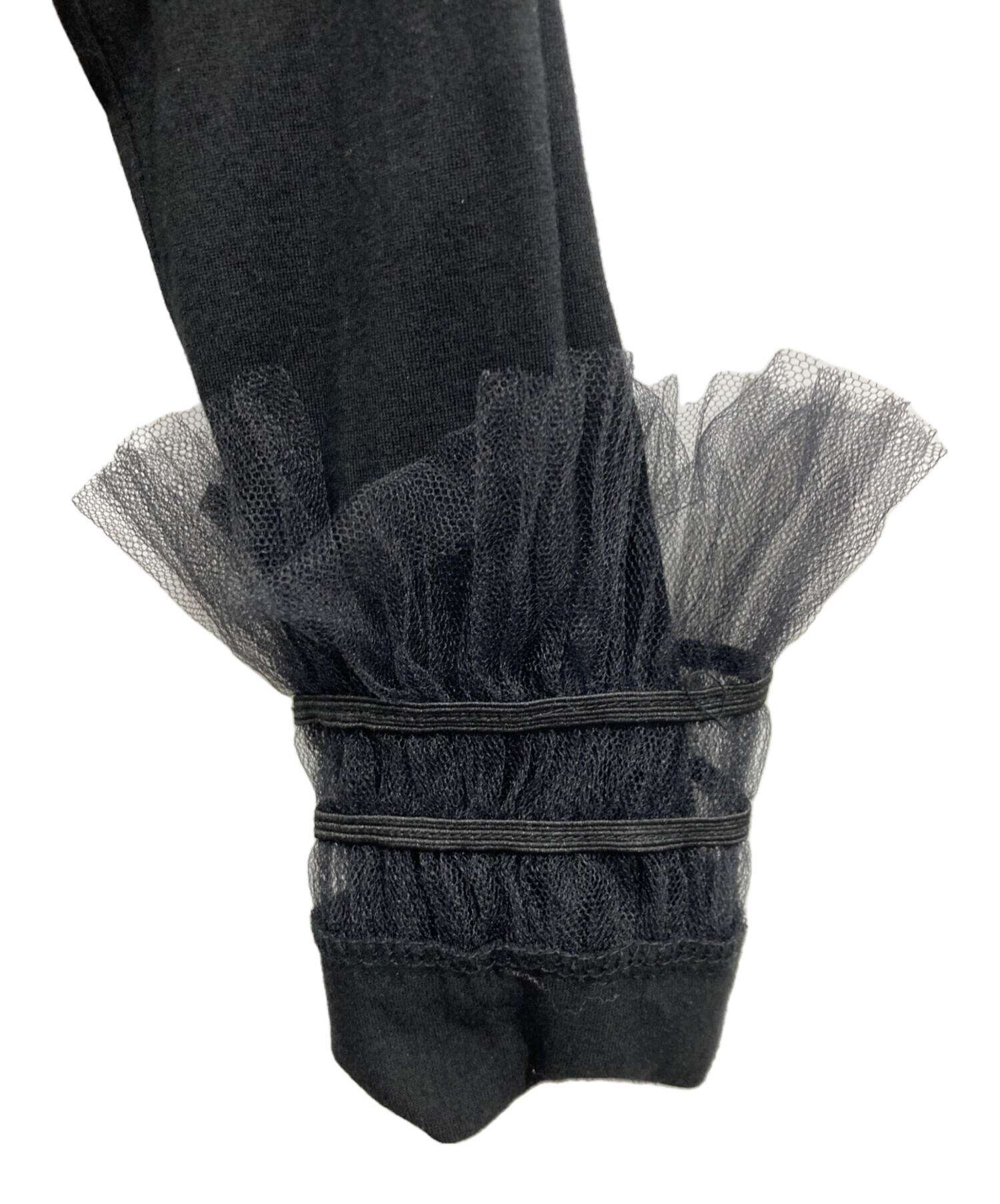 中古・古着通販】LIMI feu (リミフゥ) RUFFLED CUFF T ブラック サイズ