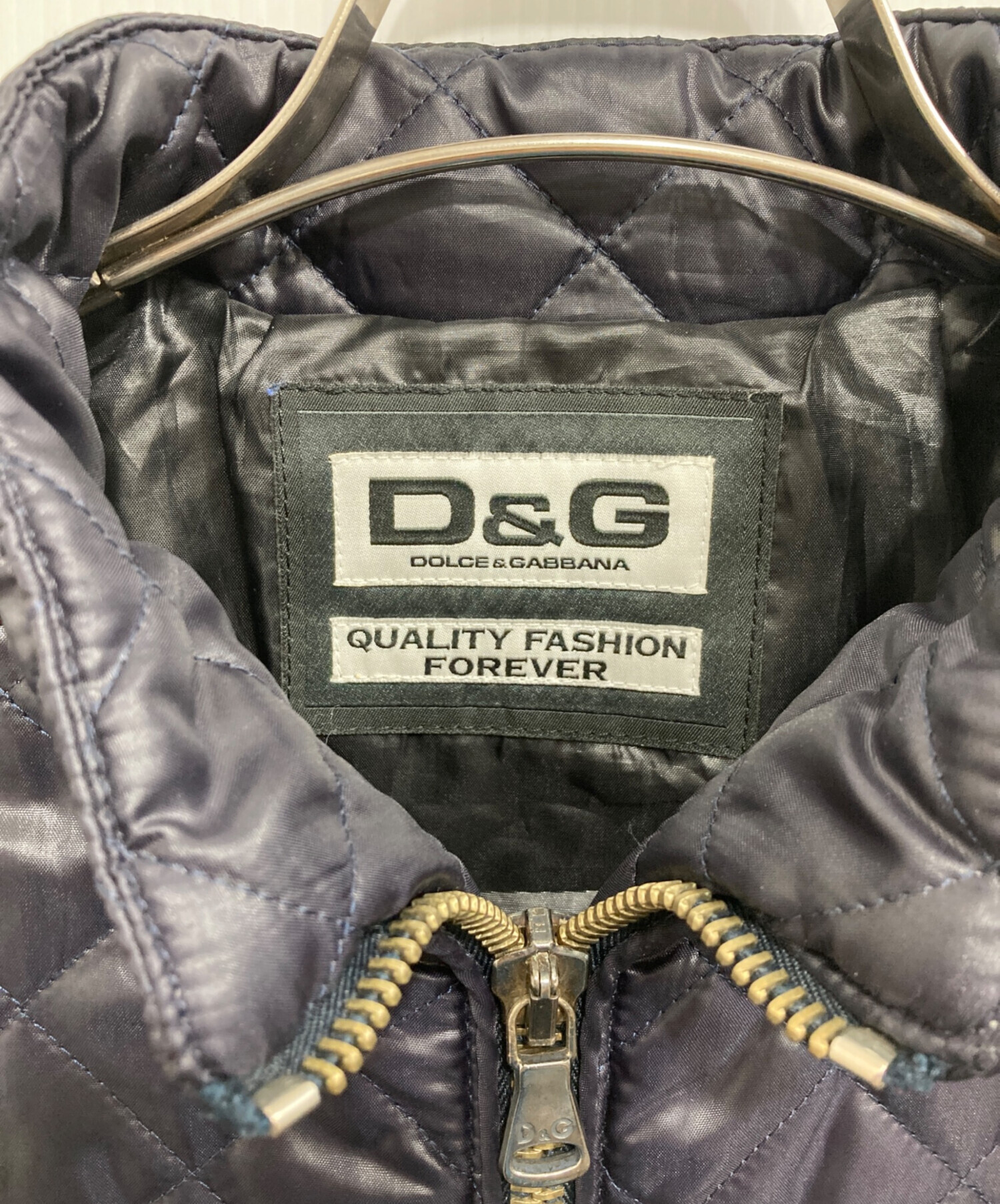 D&G - D&G ディー＆ジー ライダース 38(S位) 黒 【古着】【中古】 中古・古着通販】D&G (ディーアンドジー) キルティングライダース