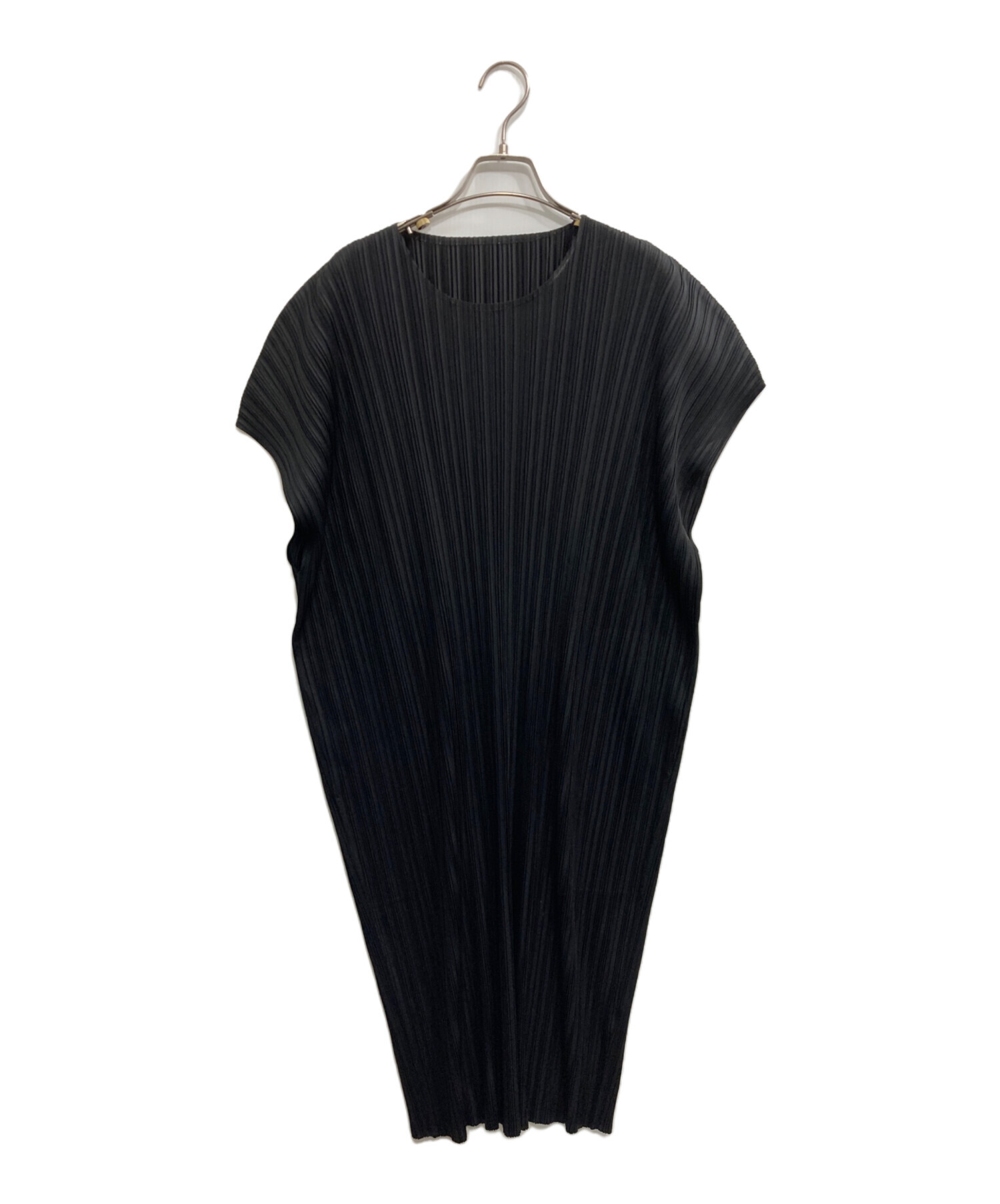 PLEATS PLEASE ブラック ノースリーブ Pleats Please Issey Miyake ノースリーブ プリーツドレス | ブラック