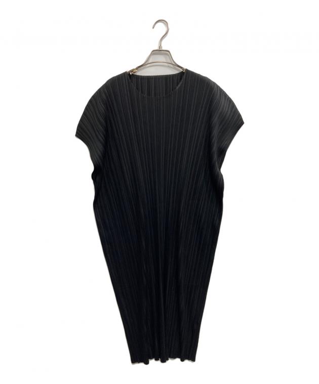 美品近年モデルPLEATS PLEASE アコーディオン　ノースリーブ　ブラック Pleats Please Issey Miyake ノースリーブ プリーツドレス | ブラック