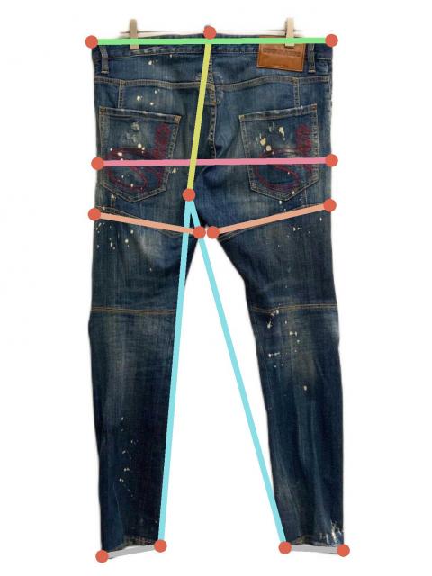 ディースクエアード　ペイントデニム　12Y 中古・古着通販】DSQUARED2 (ディースクエアード) ペイントデニム