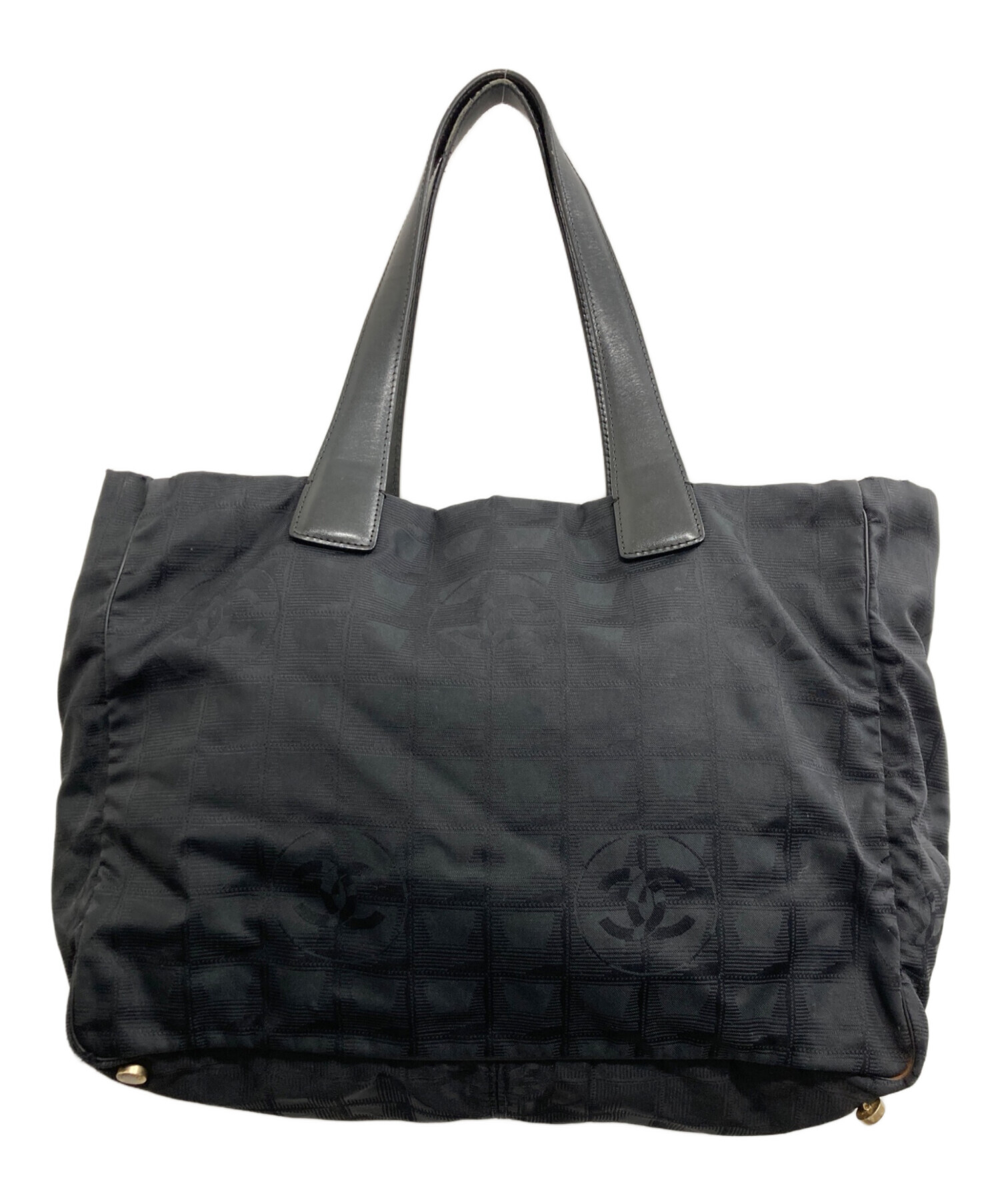 CHANEL トートバッグ　ブラック 中古・古着通販】CHANEL (シャネル) トートバッグ ブラック｜ブランド