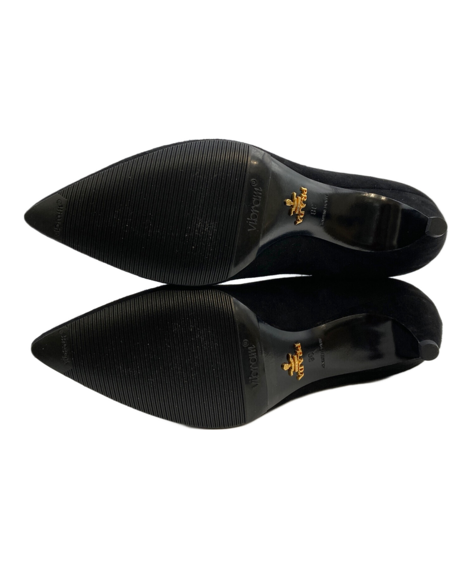 186005 PRADA SPORTS プラダスポーツ PRADA SPORTS ショートブーツ スウェード ３ホール 23 レディース [0000000000688] 中古・古着通販】PRADA (プラダ) スウェードショートブーツ ブラック