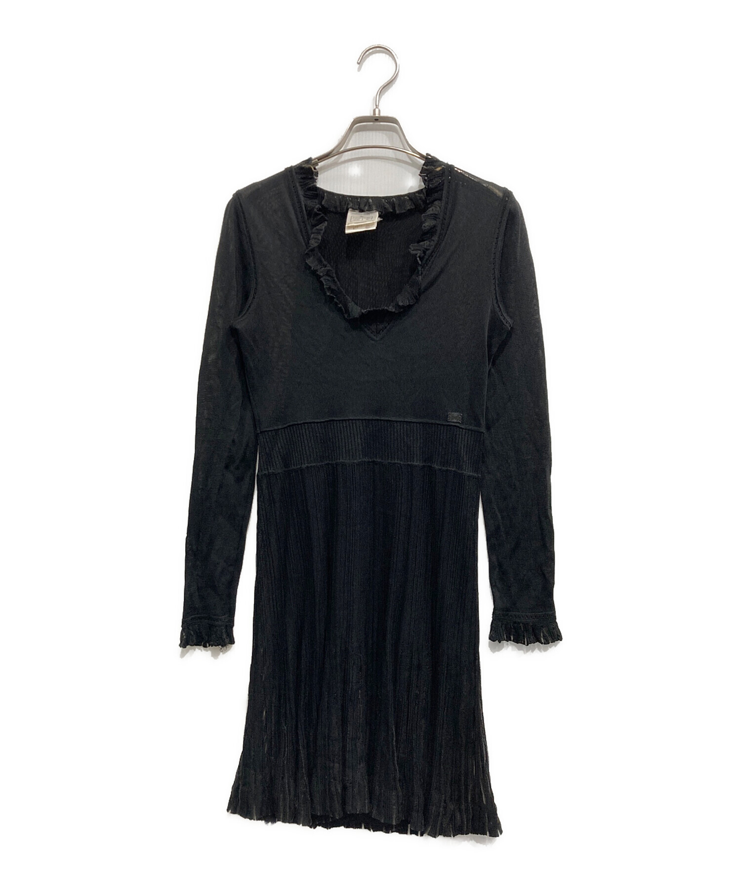 中古・古着通販】CHANEL (シャネル) シースルーワンピース ブラック