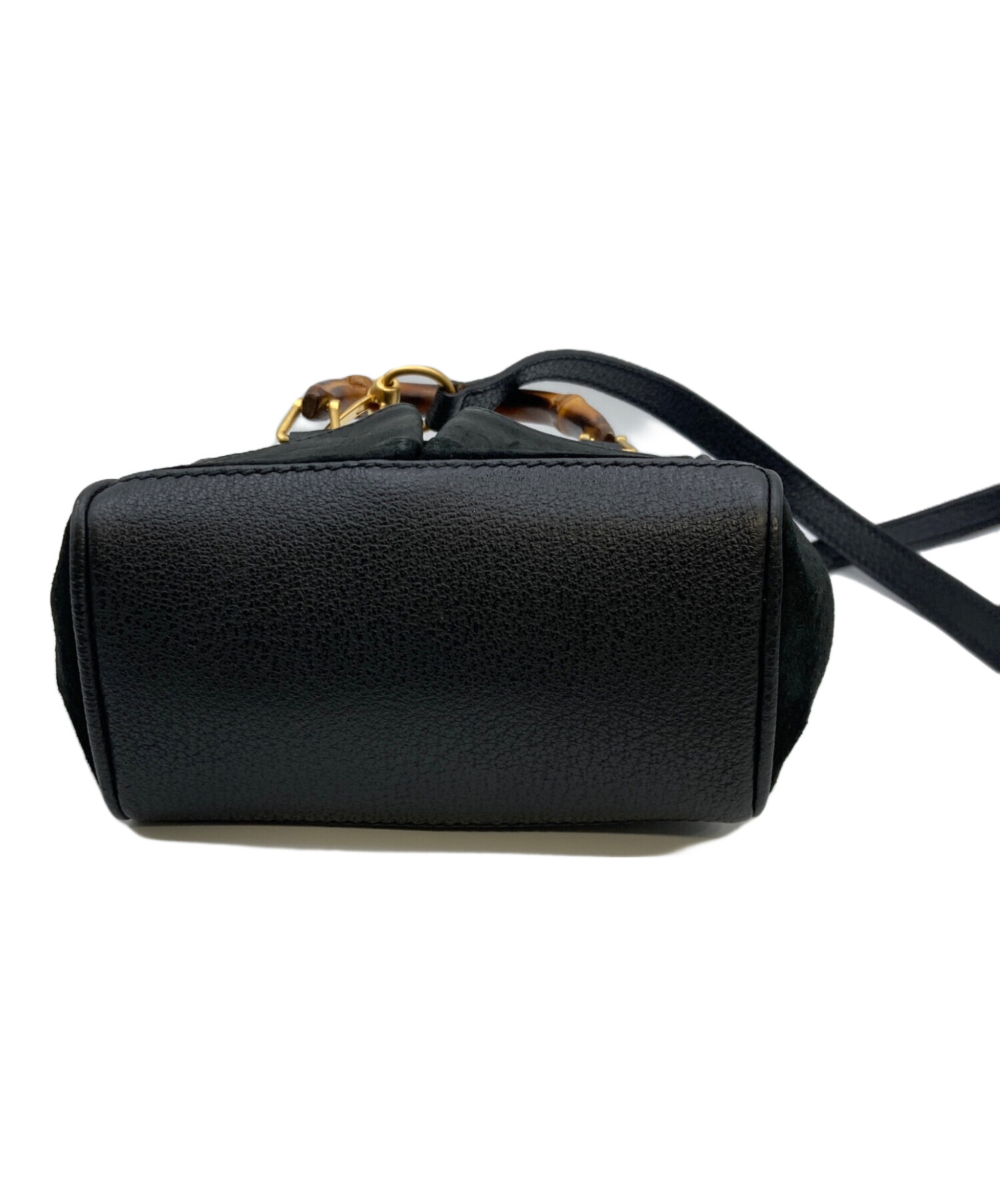 グッチ バンブー ミニ ハンドバッグ 2Way ショルダーバッグ ブラック GUCCI（グッチ） ほぼ未使用 オールドグッチ ヴィンテージ バンブー