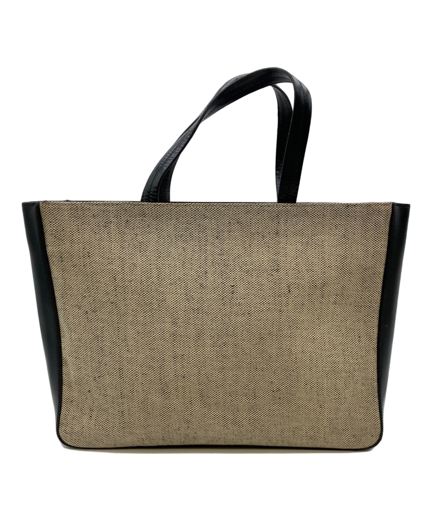 中古・古着通販】PRADA (プラダ) キャンバスレザーハンドバッグ 