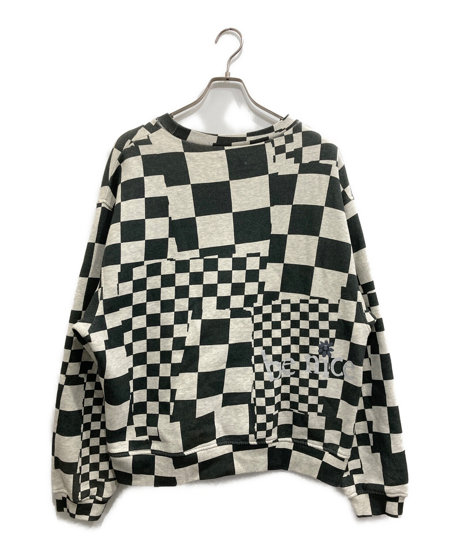中古・古着通販】ERL (イーアールエル) VENICE CHECKER CREWNECK 