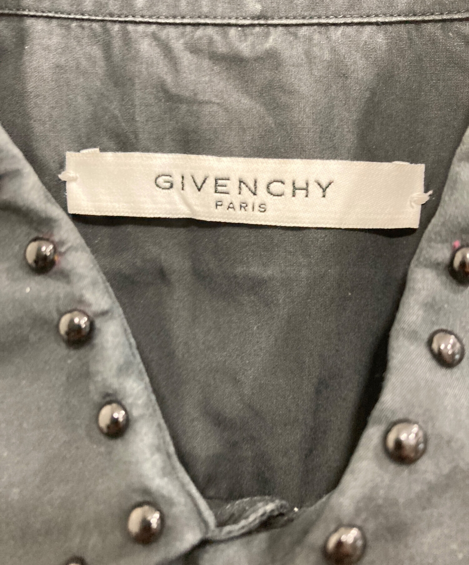 中古・古着通販】GIVENCHY (ジバンシィ) スタッズシャツ ブラック 中古・古着通販】GIVENCHY (ジバンシィ) スタッズシャツ ブラック