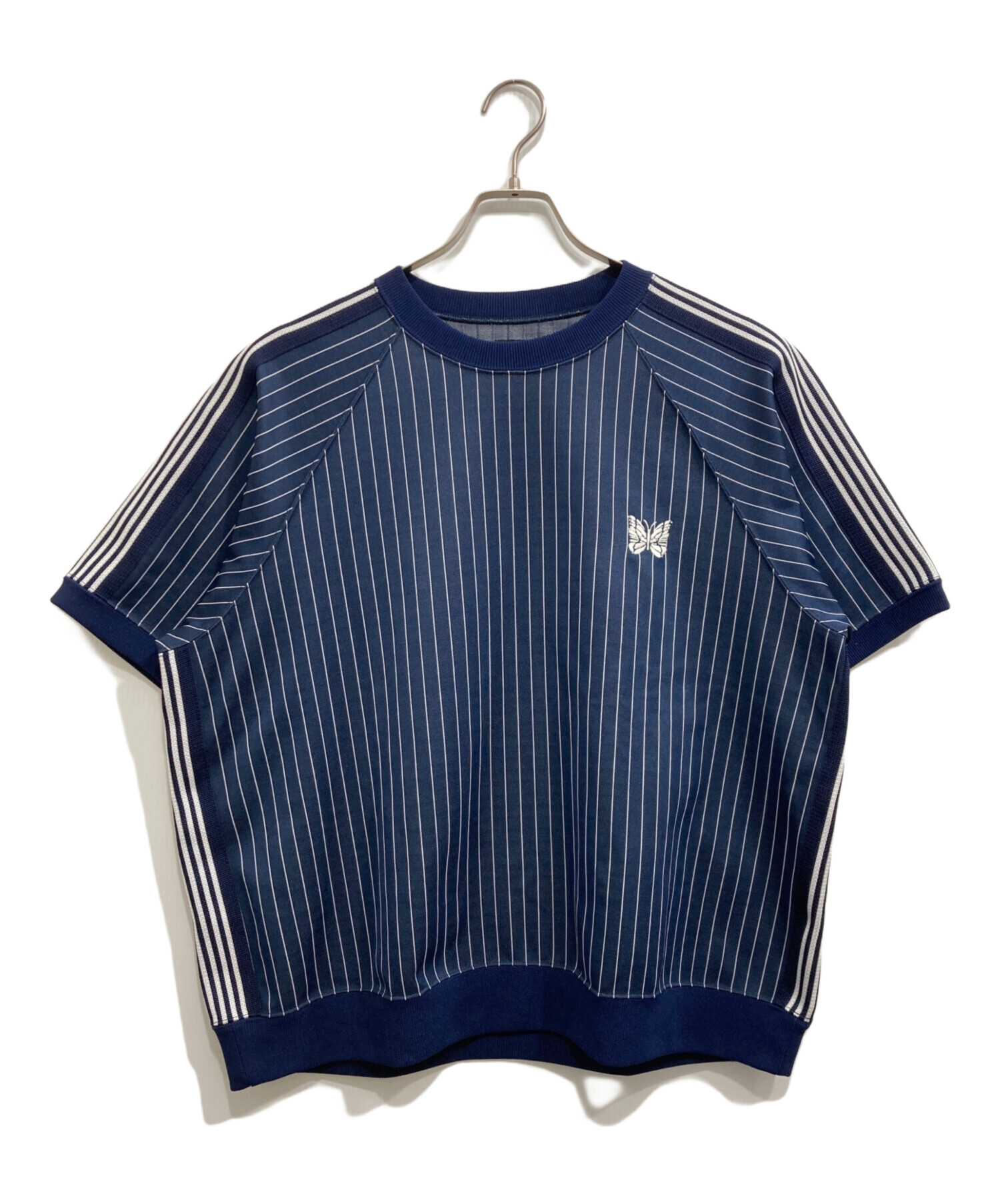 Needles ニードルス Tシャツ・カットソー M 青 【古着】【中古】【送料無料】 中古・古着通販】Needles (ニードルズ) カットオフネルシャツ ブルー
