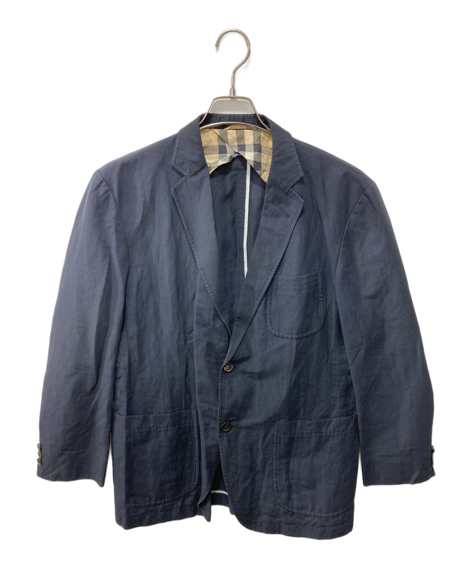 BURBERRY*バーバリーロンドン　テーラードジャケット　大きいサイズ48 中古・古着通販】BURBERRY LONDON (バーバリーロンドン) リネン混