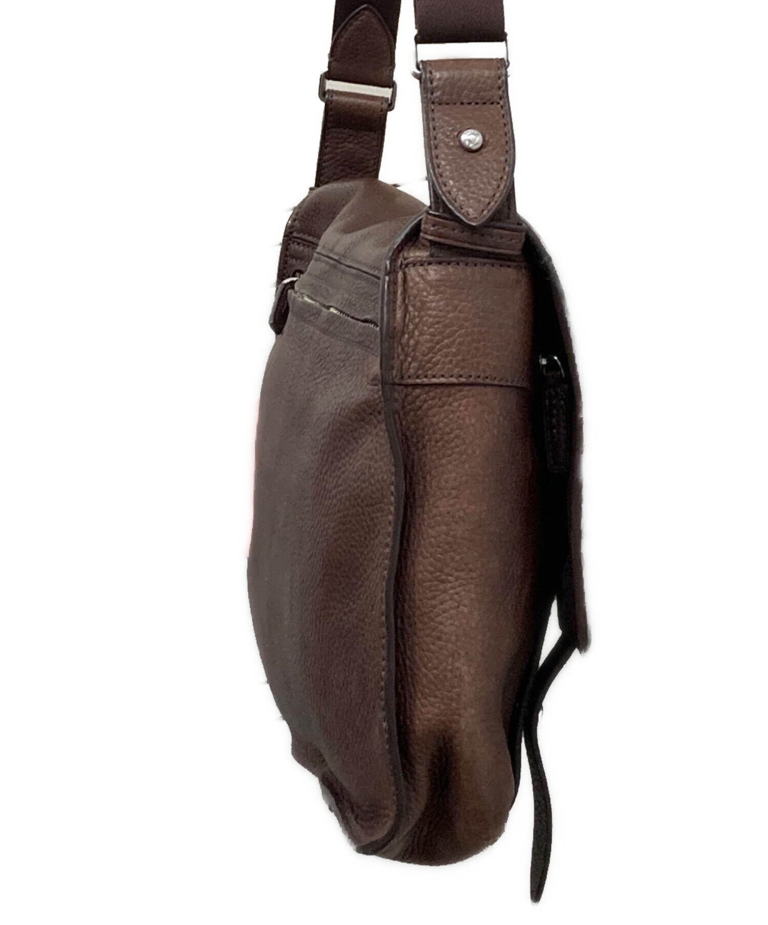 中古・古着通販】TUMI (トゥミ) レザーメッセンジャーバッグ ブラウン