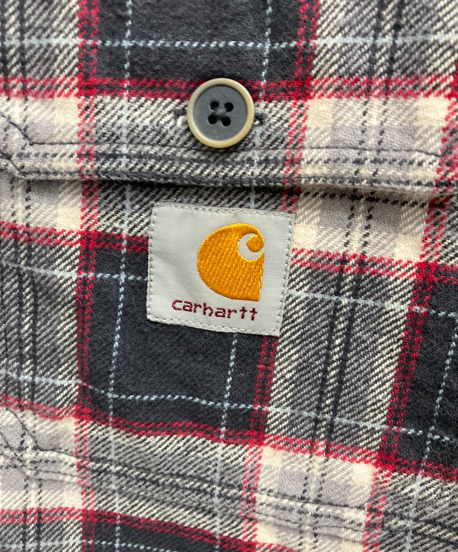 中古・古着通販】CarHartt (カーハート) ネルシャツ ブラック サイズ:L