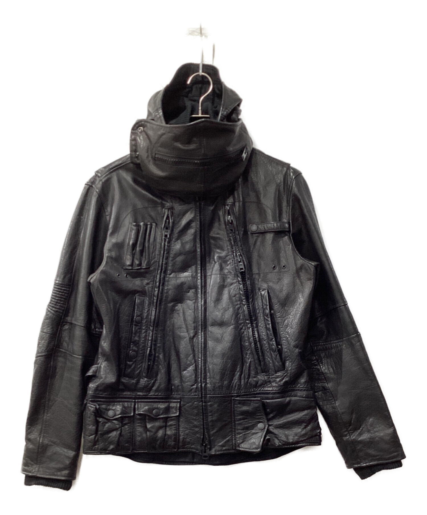 【美品】AVIREX P.D.W FACEMASK LEATHER JACKET 中古・古着通販】AVIREX P.D.W (アヴィレックスピーディーダブリュー