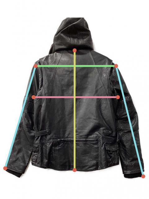【美品】AVIREX P.D.W FACEMASK LEATHER JACKET 中古・古着通販】AVIREX P.D.W (アヴィレックスピーディーダブリュー
