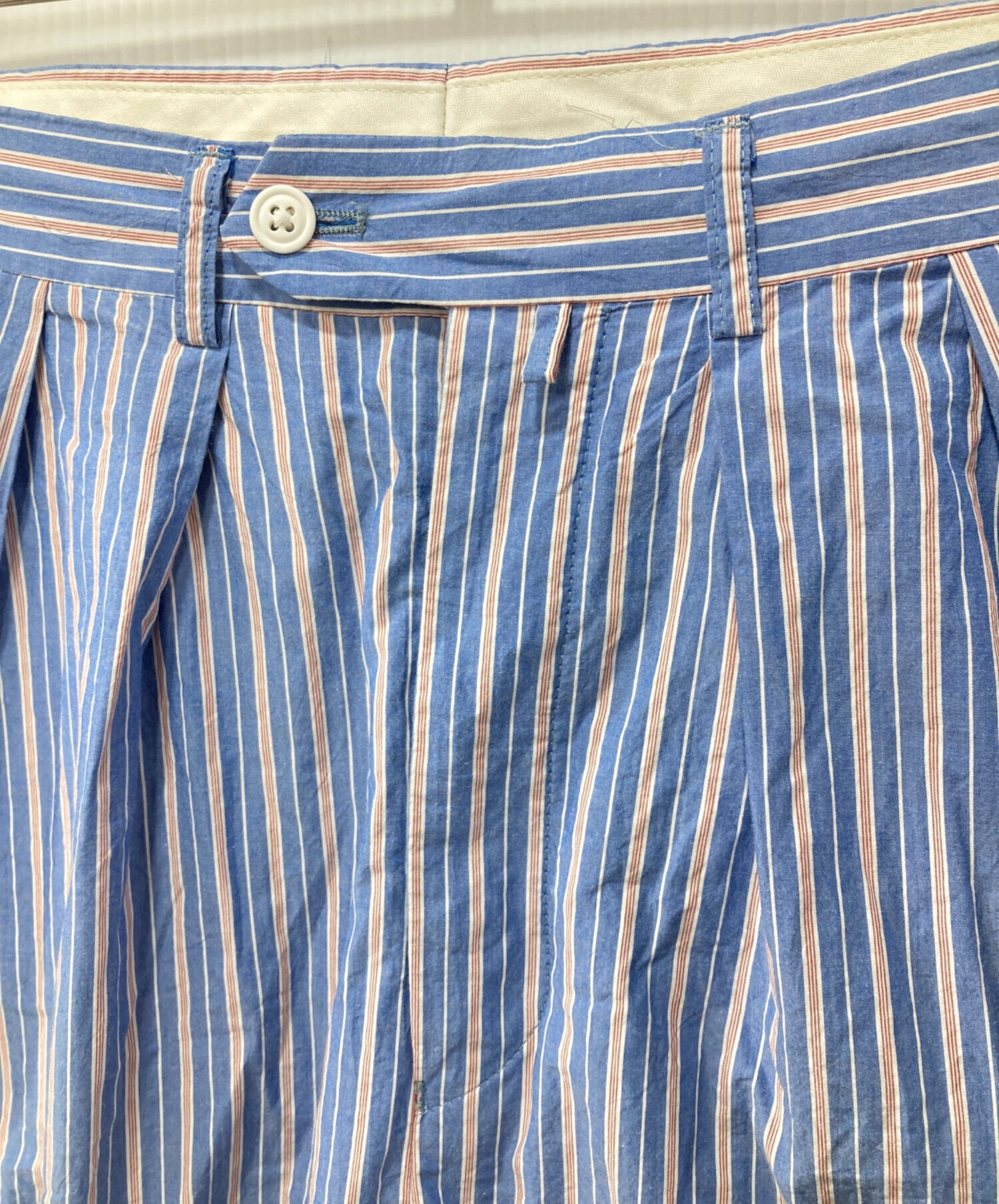 中古・古着通販】NEAT (ニート) ストライプ スラックス ブルー サイズ