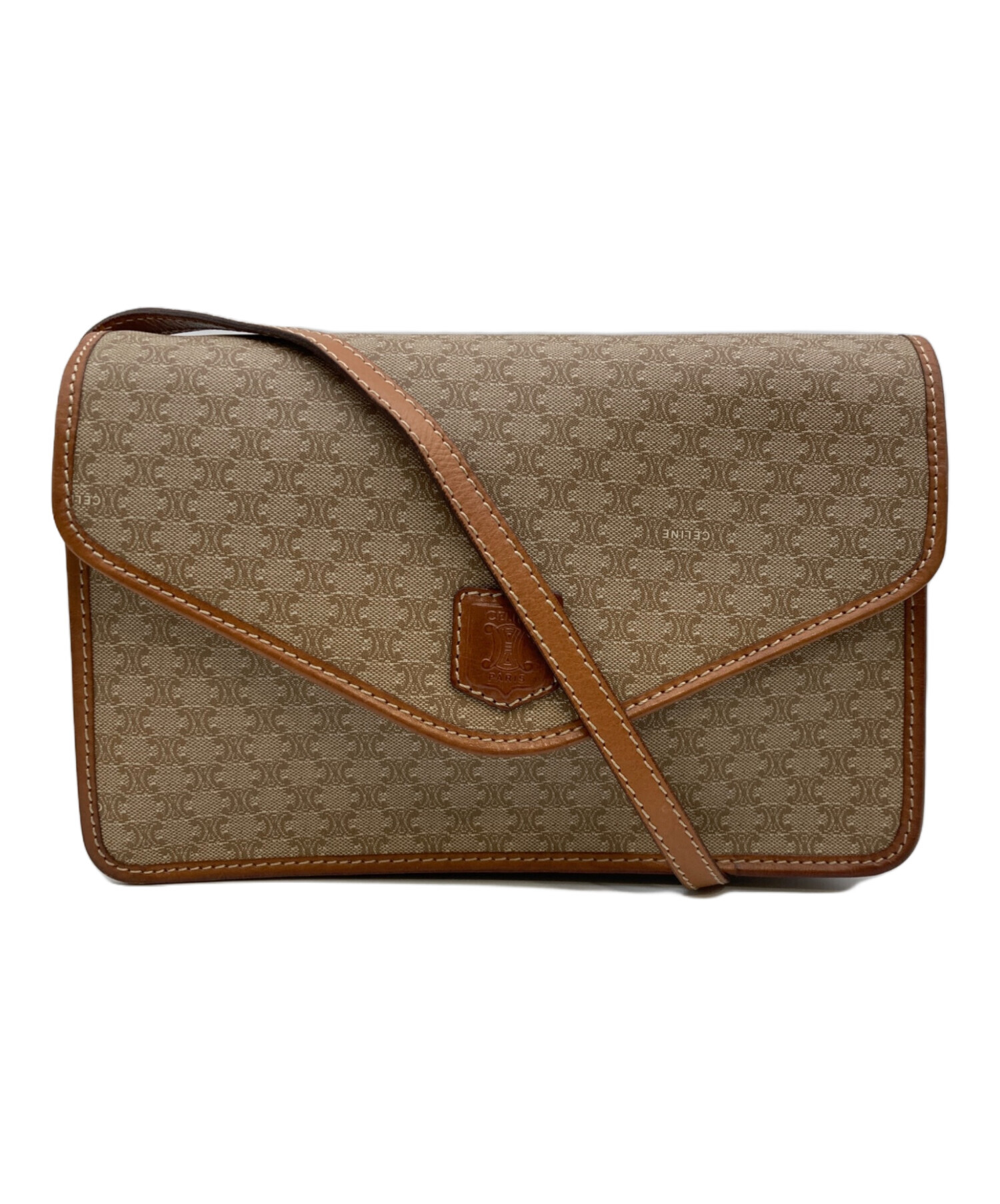 【Rare＆Vintage ARCHIVE】CELINE  セリーヌ/マカダムプリントフラップショルダー/M16**/ABランク/75【中古】 中古・古着通販】CELINE (セリーヌ) マカダム柄ショルダーバッグ