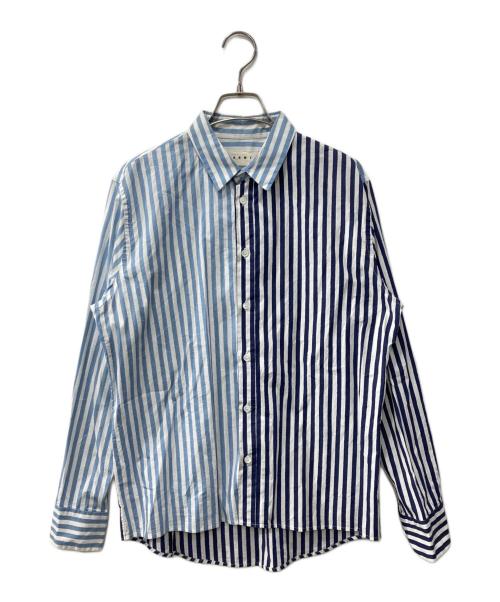 中古・古着通販】MARNI (マルニ) 切替ストライプシャツ ブルー