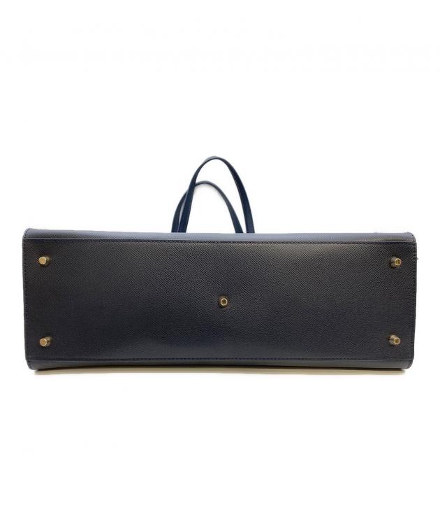FURLA A4トートバッグ METRO M 保存袋つき 中古・古着通販】FURLA (フルラ) METRO Mトートバッグ ネイビー