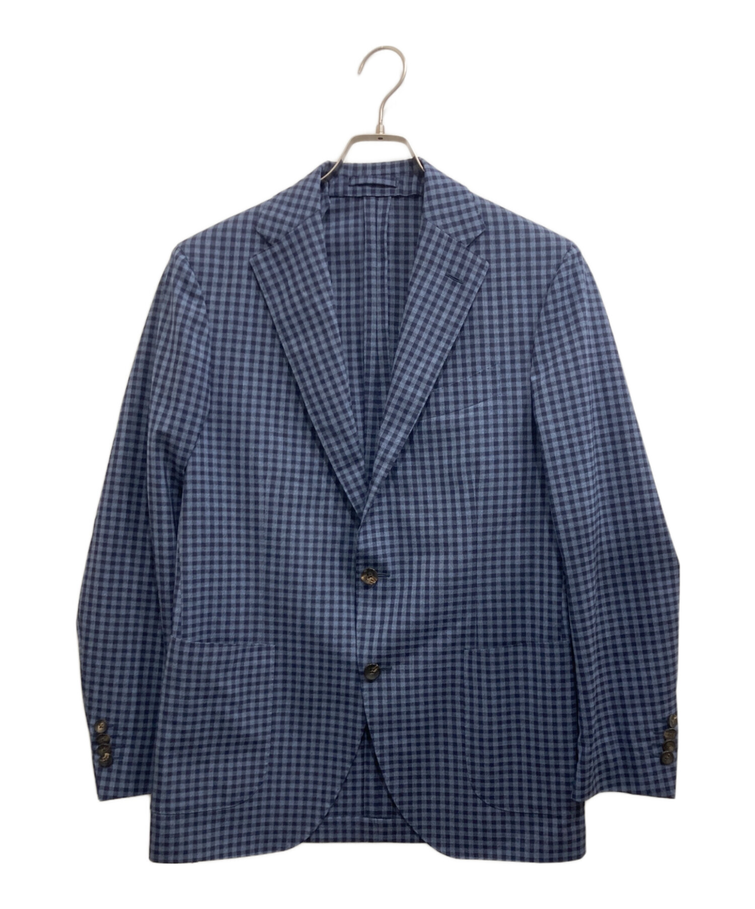LARDINI ラルディーニ 3Bジャケット メンズ サイズ46 中古・古着通販】LARDINI (ラルディーニ) サマーウール ギンガム