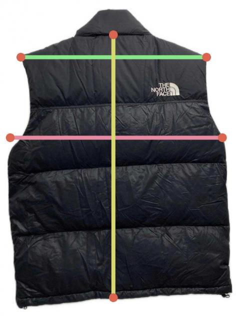 90s THE NORTH FACE ブラック ダウンベスト 中古・古着通販】THE NORTH FACE (ザ ノース フェイス) 90s ヌプシ