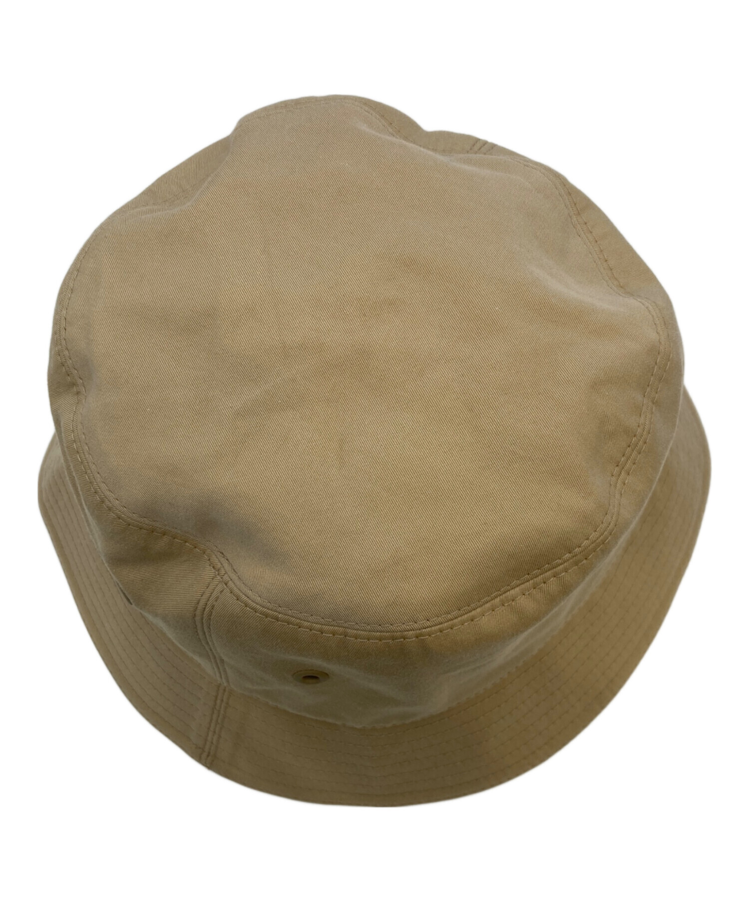 【美品】BURBERRYバケットハット ベージュ 中古・古着通販】BURBERRY (バーバリー) エンブロイダードロゴコットン