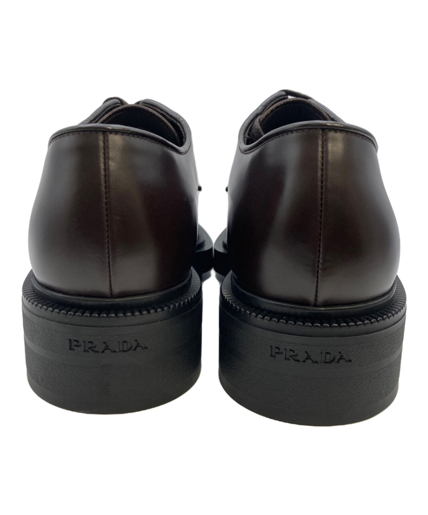 中古・古着通販】PRADA (プラダ) ブラッシュドレザー ダービーシューズ