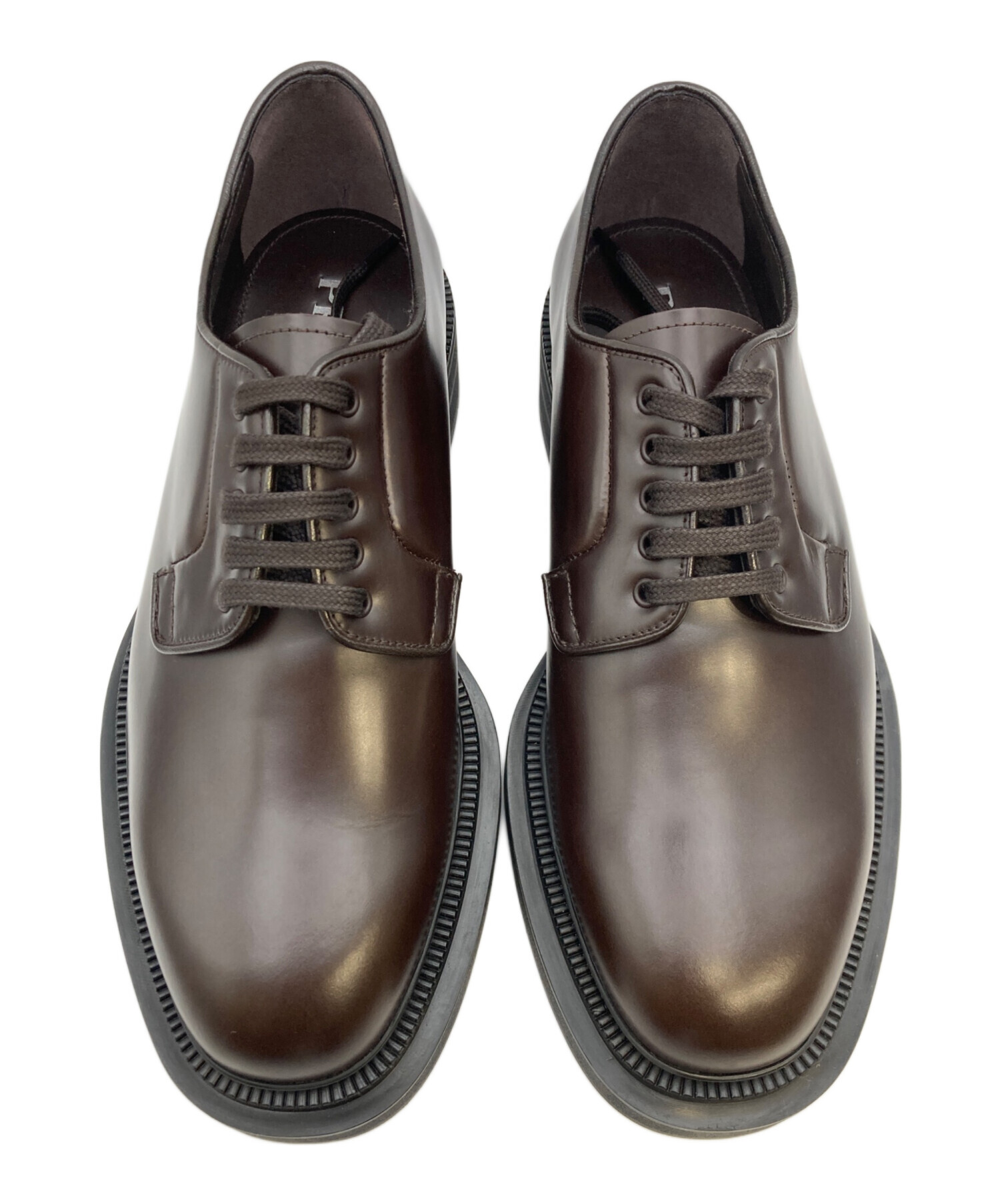 中古・古着通販】PRADA (プラダ) ブラッシュドレザー ダービーシューズ