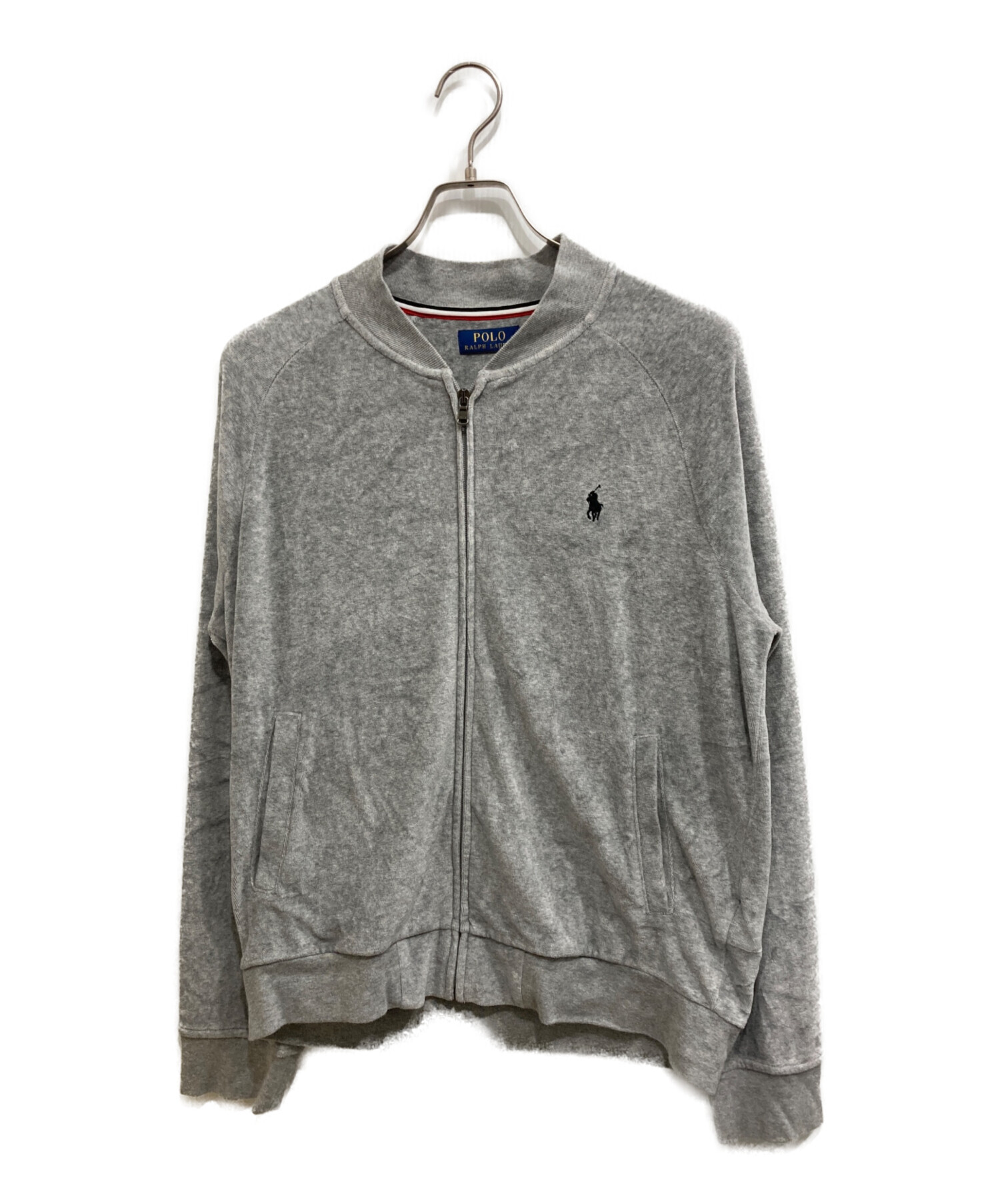 RalphLauren ラルフローレン ジャージ素材　ジャケット グレー 中古・古着通販】POLO RALPH LAUREN (ポロ・ラルフローレン) ベロア
