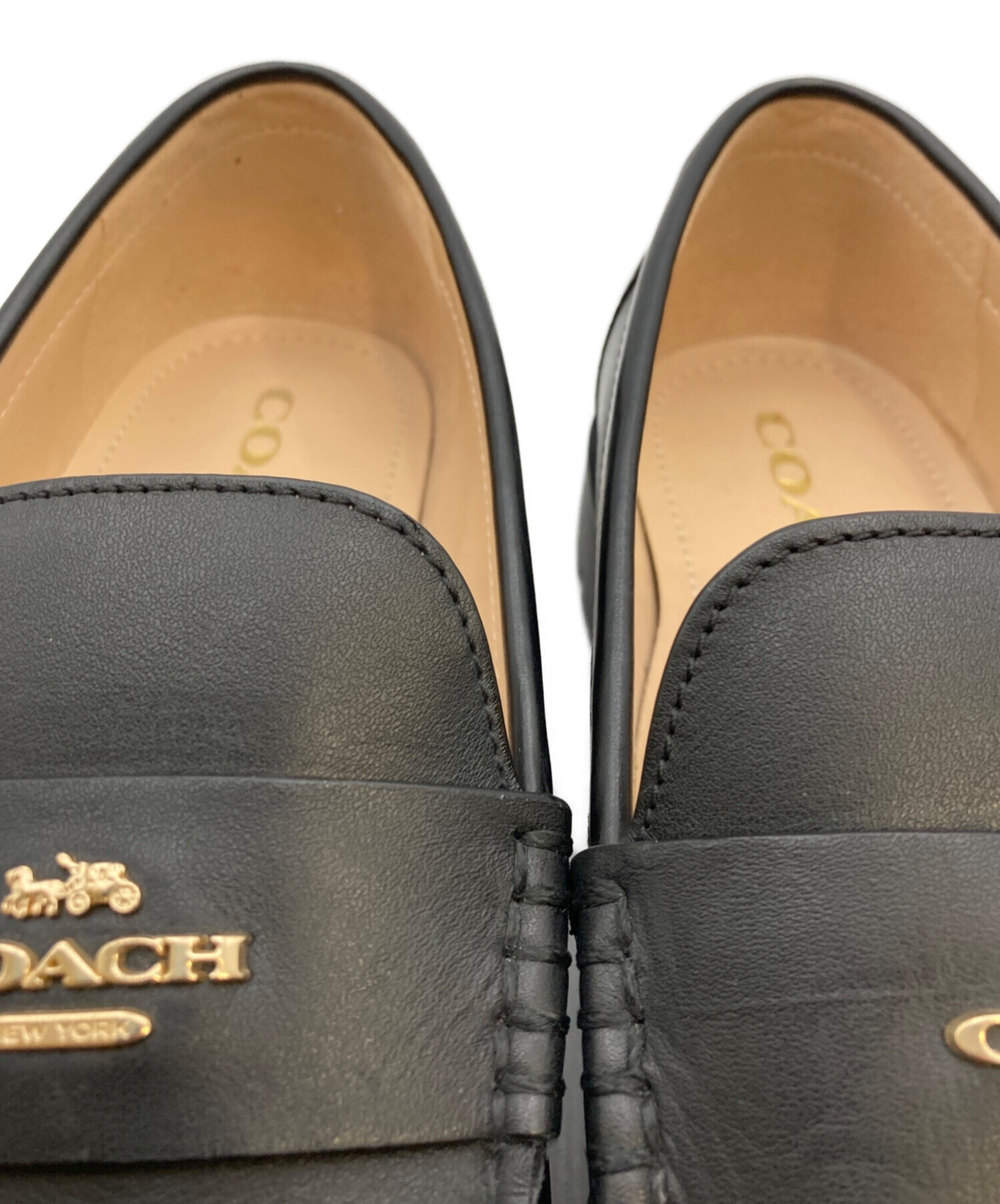 中古・古着通販】COACH (コーチ) ジャニー ローファー ブラック サイズ