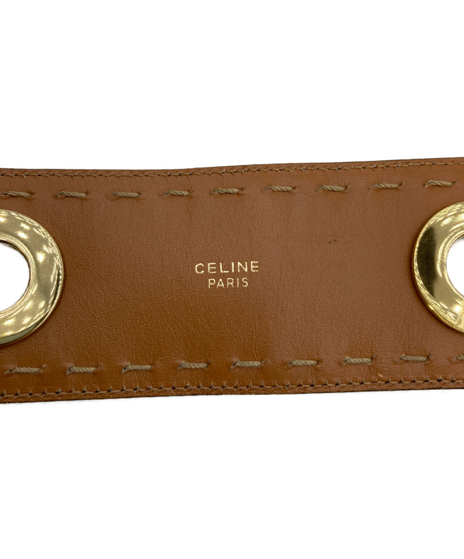 中古・古着通販】CELINE (セリーヌ) サークルロゴベルト ブラウン