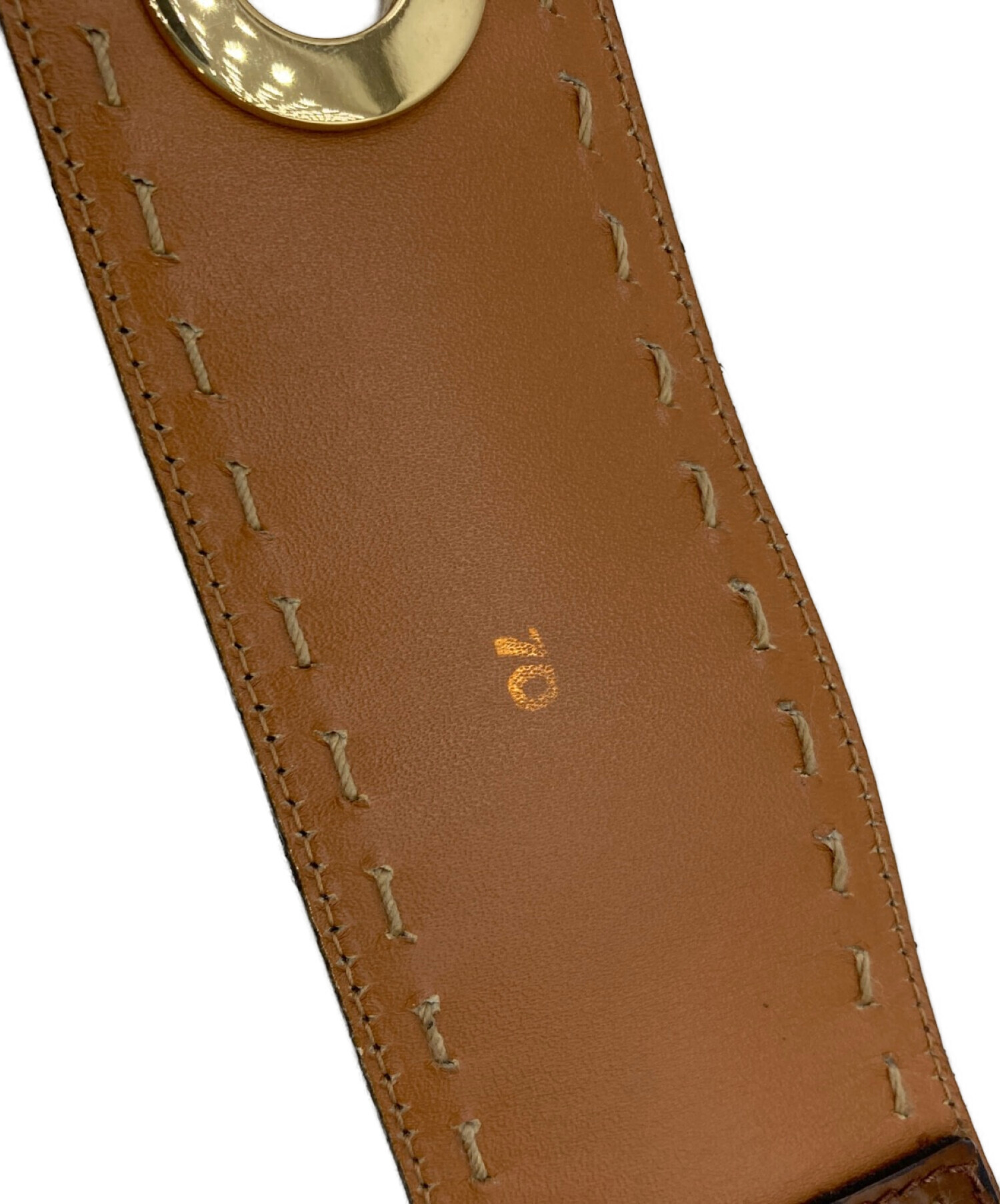中古・古着通販】CELINE (セリーヌ) サークルロゴベルト ブラウン