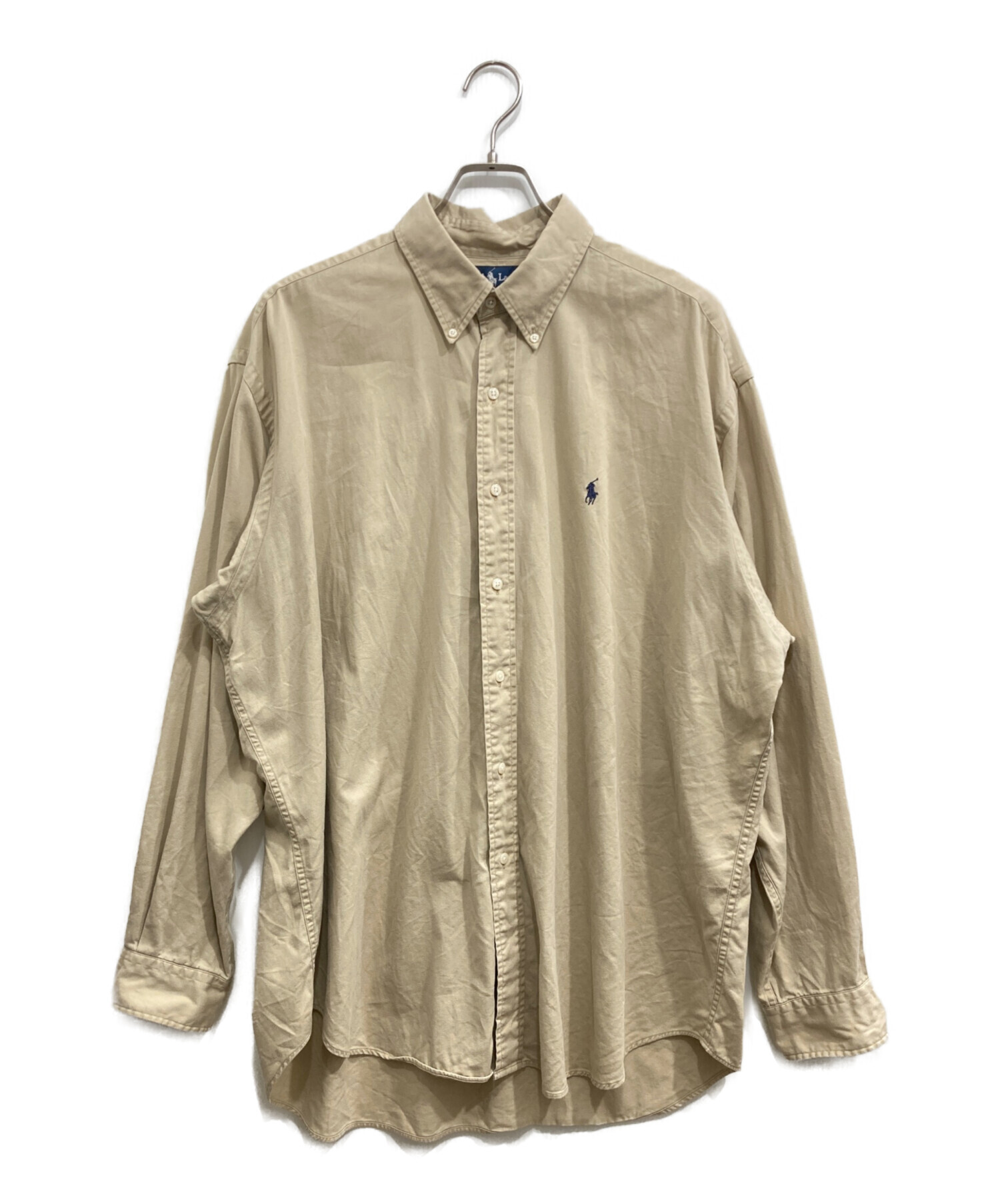 POLO RALPH LAUREN リネン ボタンダウンシャツ ベージュ 中古・古着通販】RALPH LAUREN (ラルフローレン) ボタンダウンシャツ