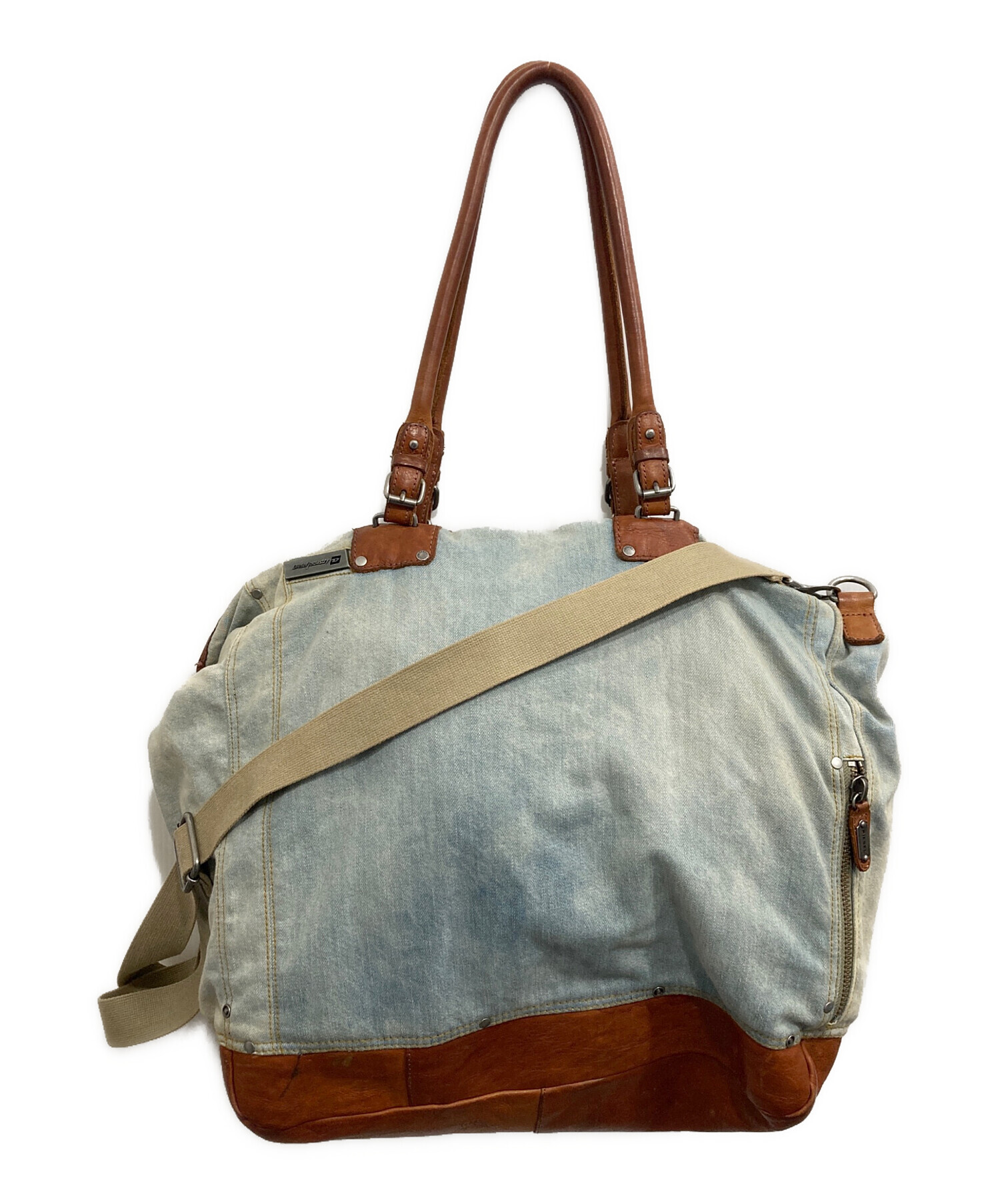 中古・古着通販】DIESEL (ディーゼル) デニムボストンバッグ ブルー