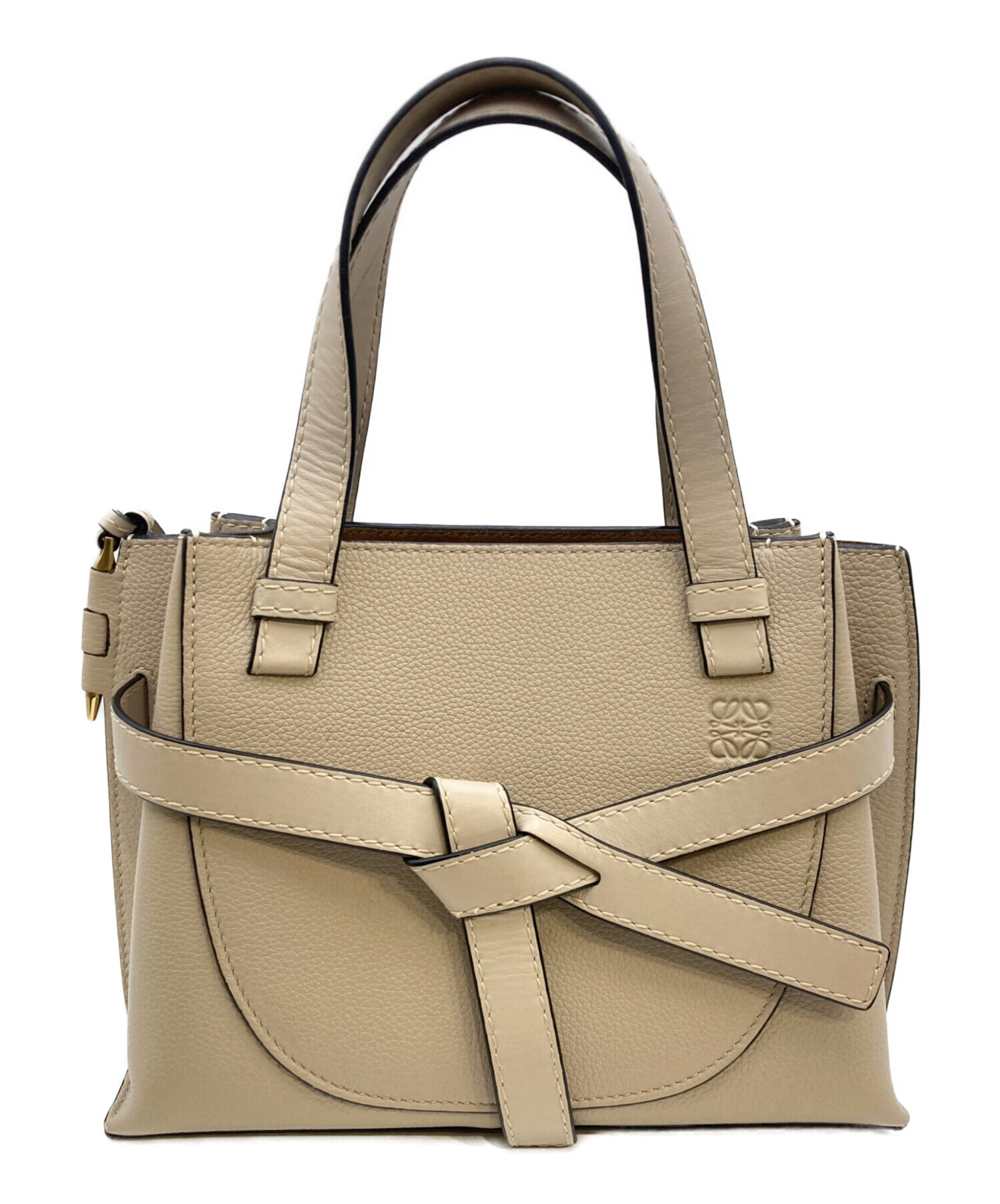 中古・古着通販】LOEWE (ロエベ) ゲートトップ ハンドバッグ ベージュ 
