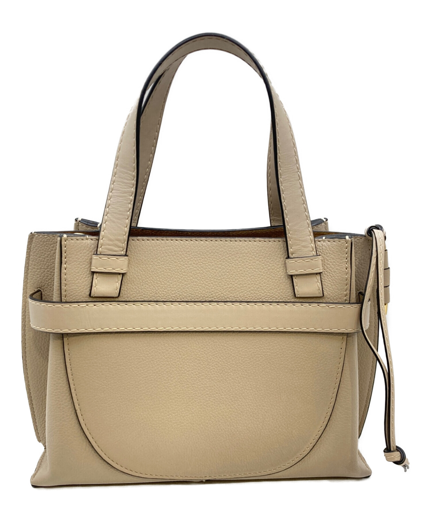 中古・古着通販】LOEWE (ロエベ) ゲートトップ ハンドバッグ ベージュ