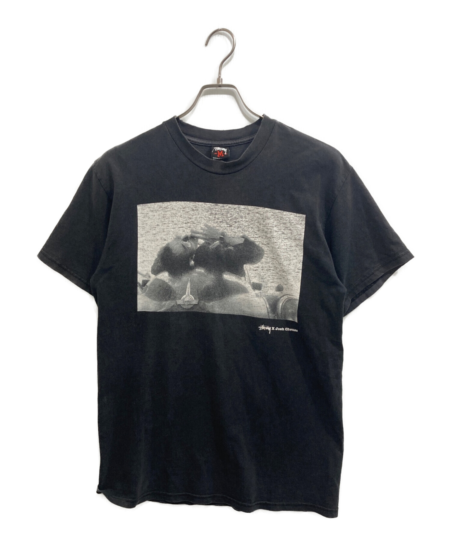 Stussy × Josh Cheuse フォトTシャツ L 黒 ステューシー 中古・古着通販】stussy (ステューシー) Josh Cheuse (ジョシュ