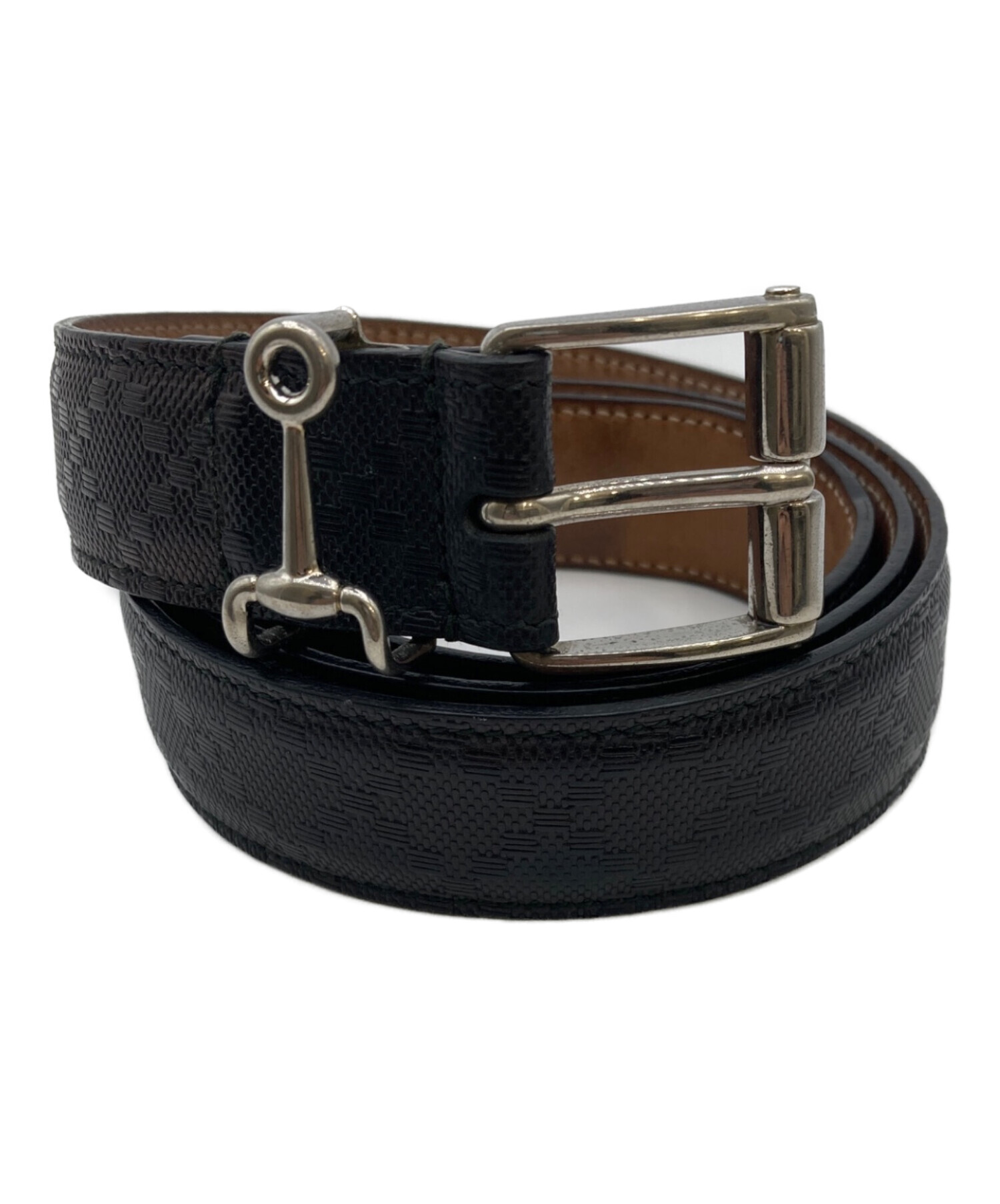 中古・古着通販】GUCCI (グッチ) レザーベルト ブラック｜ブランド