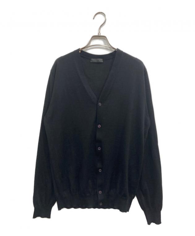 プラダ バージンウール カーディガン 中古・古着通販】PRADA (プラダ) バージンウールカーディガン ブラック