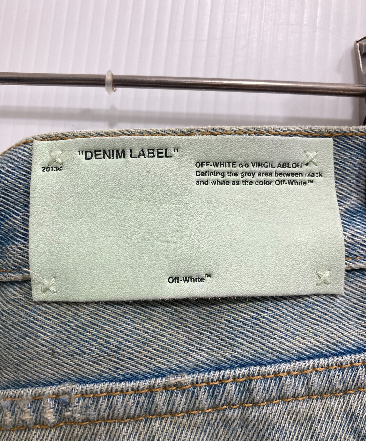 中古・古着通販】OFFWHITE (オフホワイト) バイアスデニムパンツ