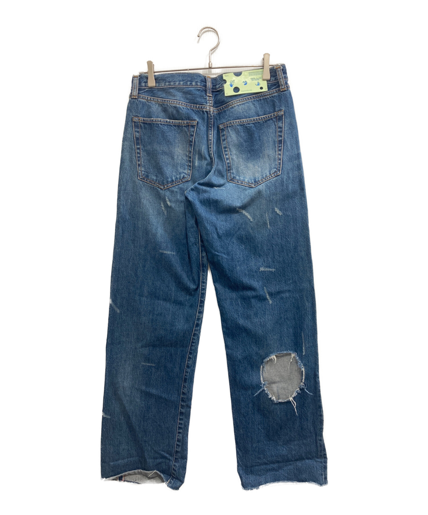 中古・古着通販】OFFWHITE (オフホワイト) デニムパンツ ブルー サイズ 