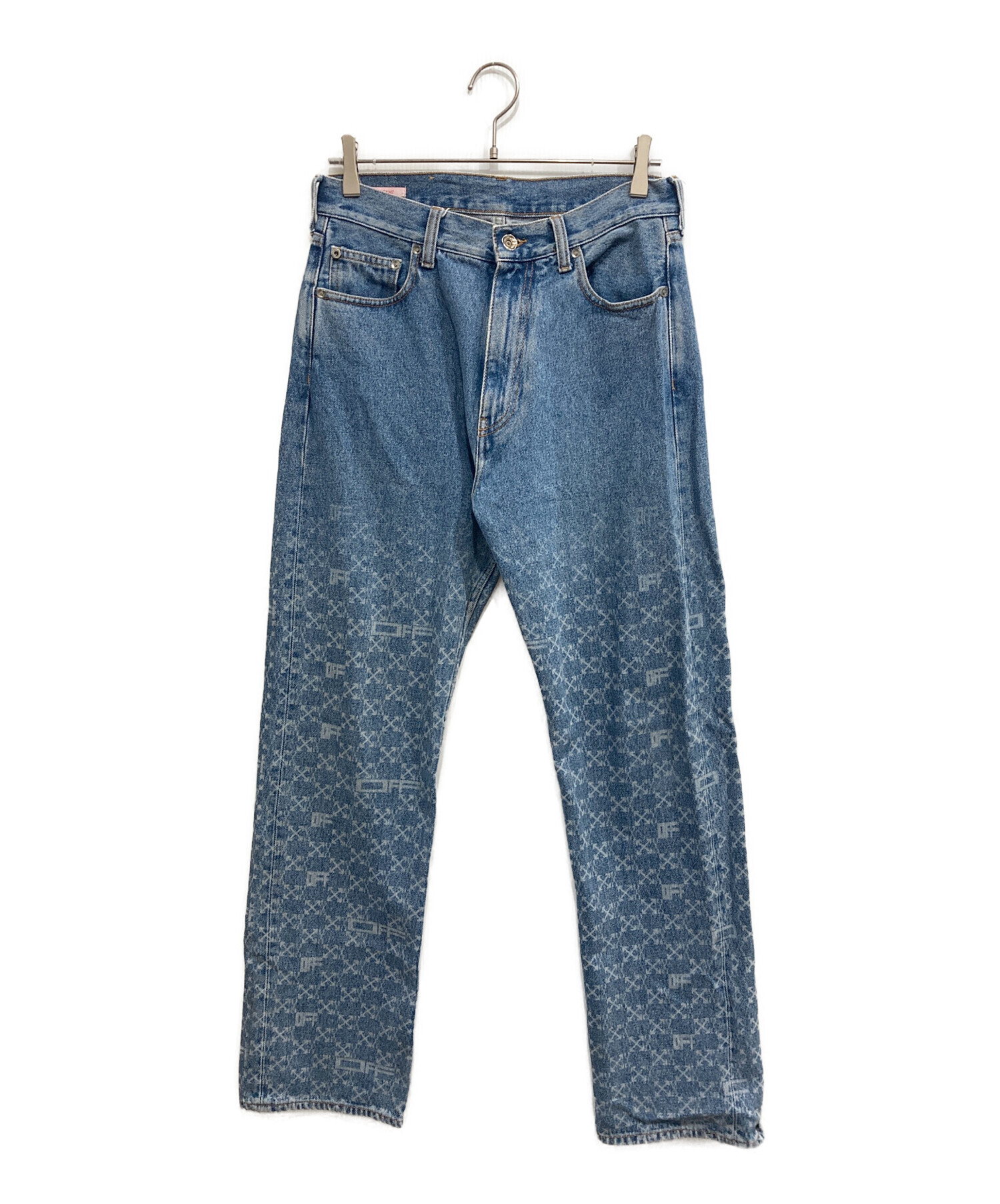 中古・古着通販】OFFWHITE (オフホワイト) モノグラムデニムパンツ