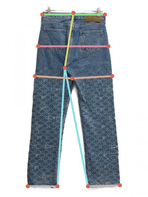 中古・古着通販】OFFWHITE (オフホワイト) モノグラムデニムパンツ