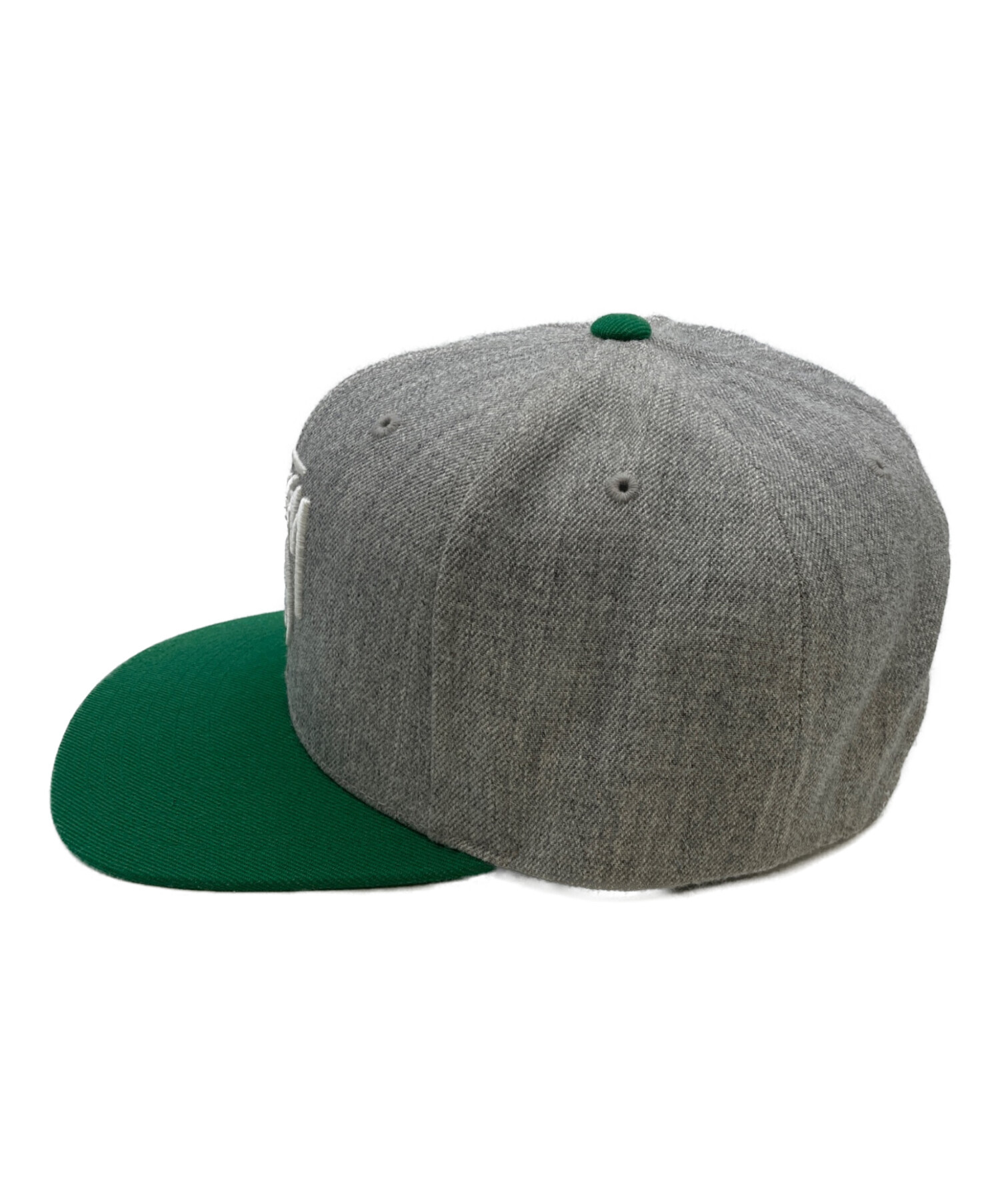 アフローン　Stussy グレーキャップ 中古・古着通販】stussy (ステューシー) キャップ グレー×グリーン