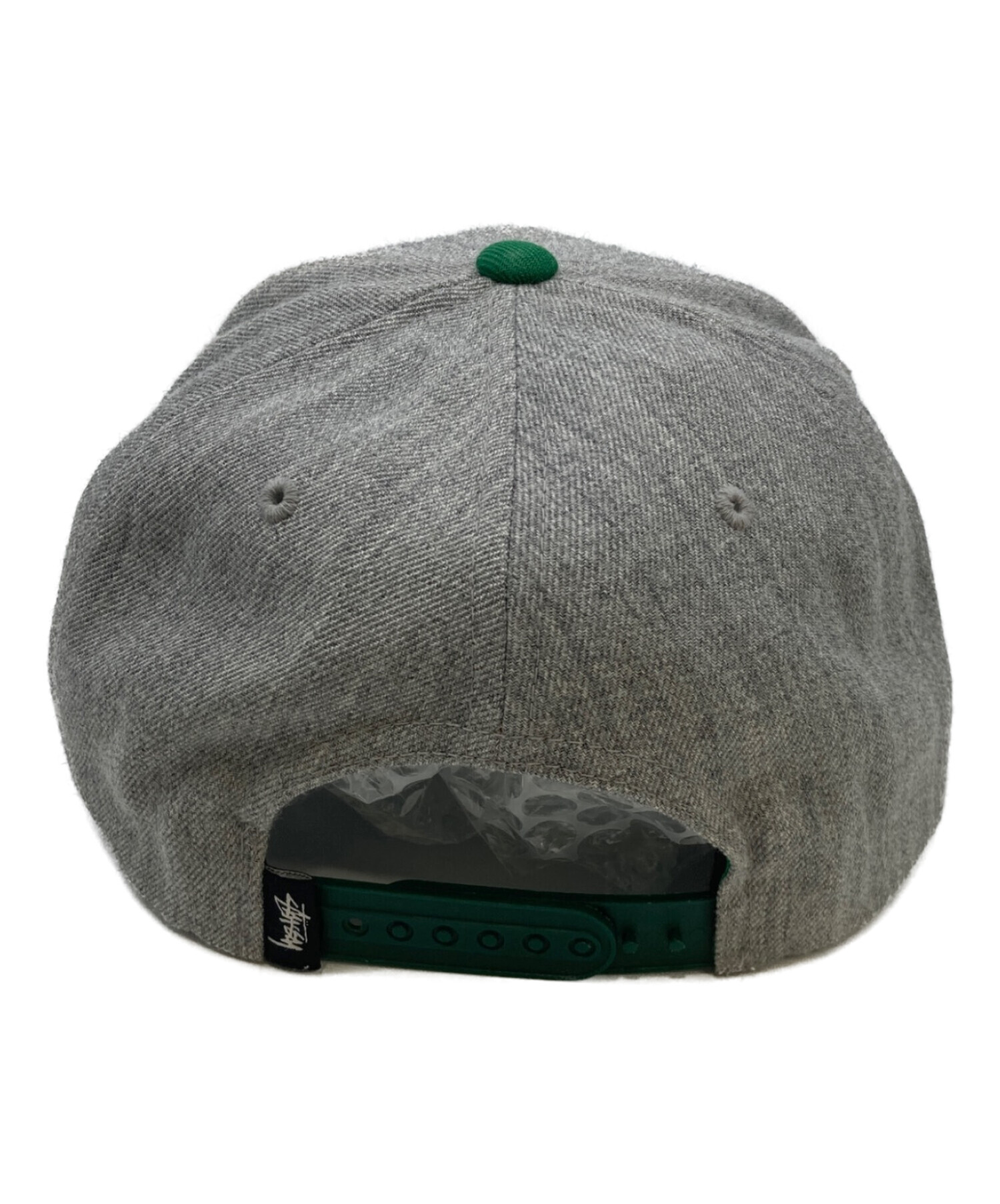 中古・古着通販】stussy (ステューシー) キャップ グレー×グリーン