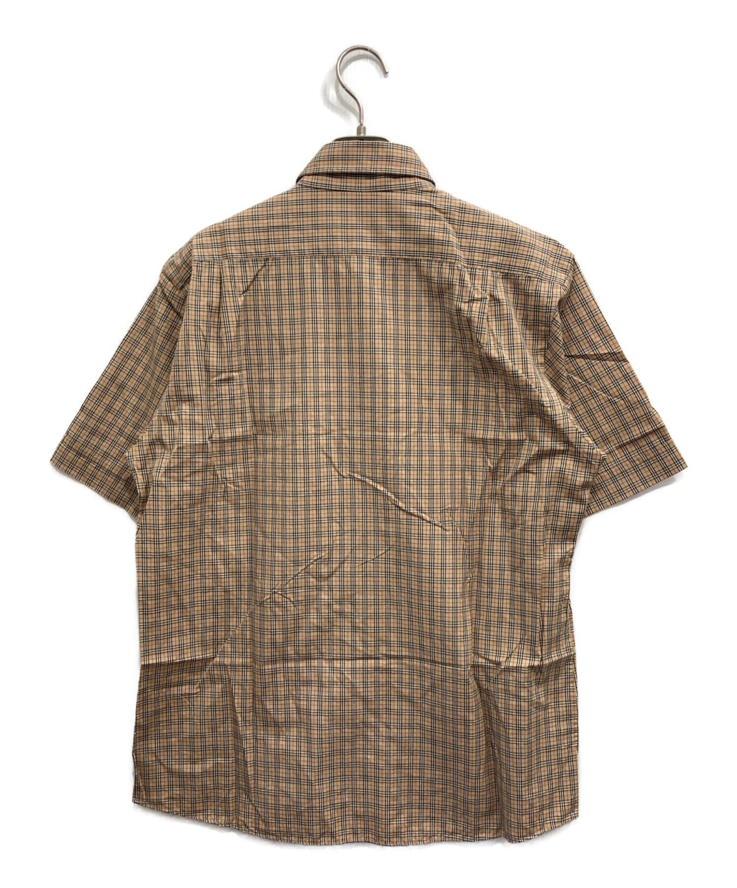 バーバリーブラックレーベル ノバチェック シャツジャケット ベージュ メンズ 中古・古着通販】BURBERRY BLACK LABEL (バーバリーブラックレーベル
